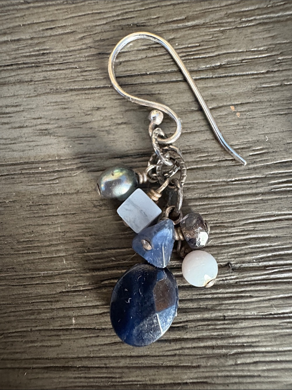 Silpada Blue and Silver Beaded Necklace with Matching Earrings - Picture 5 of 8